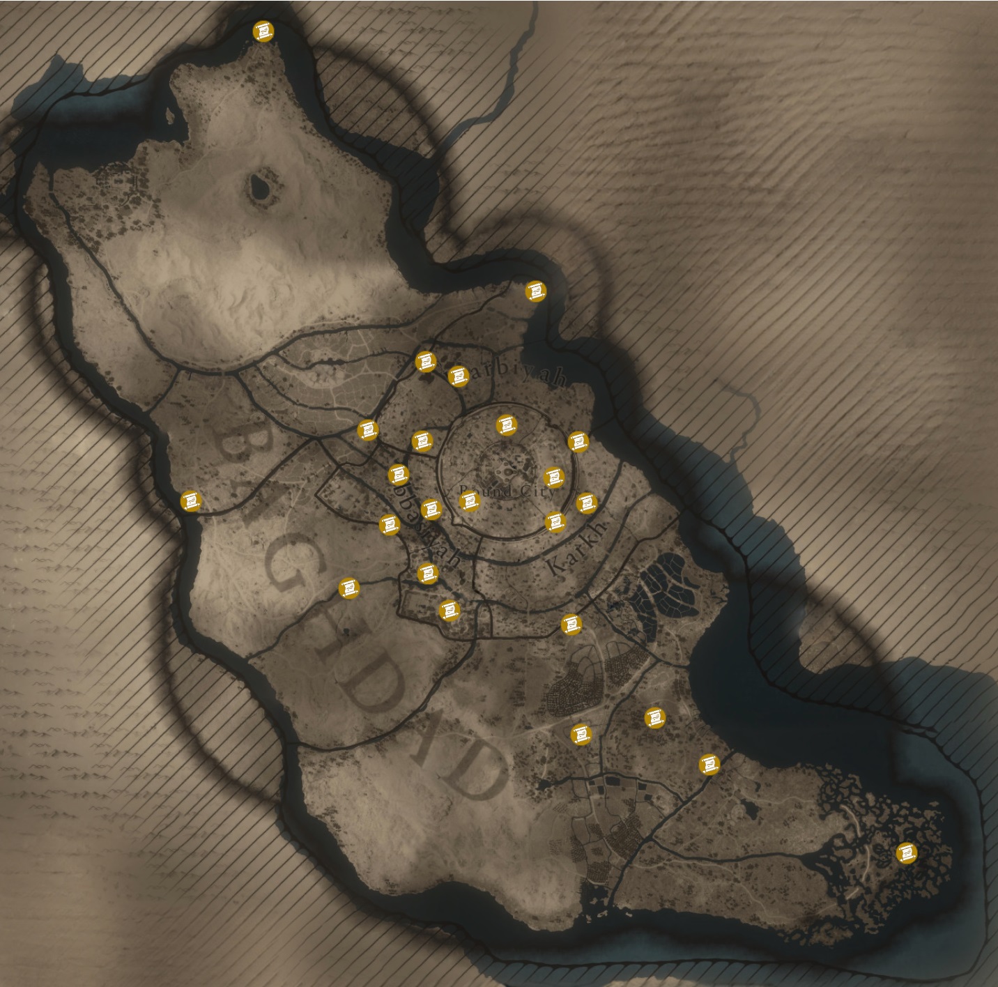 《刺客信条：幻景》地图收集标注 鸟瞰点收集品商人位置地图指引