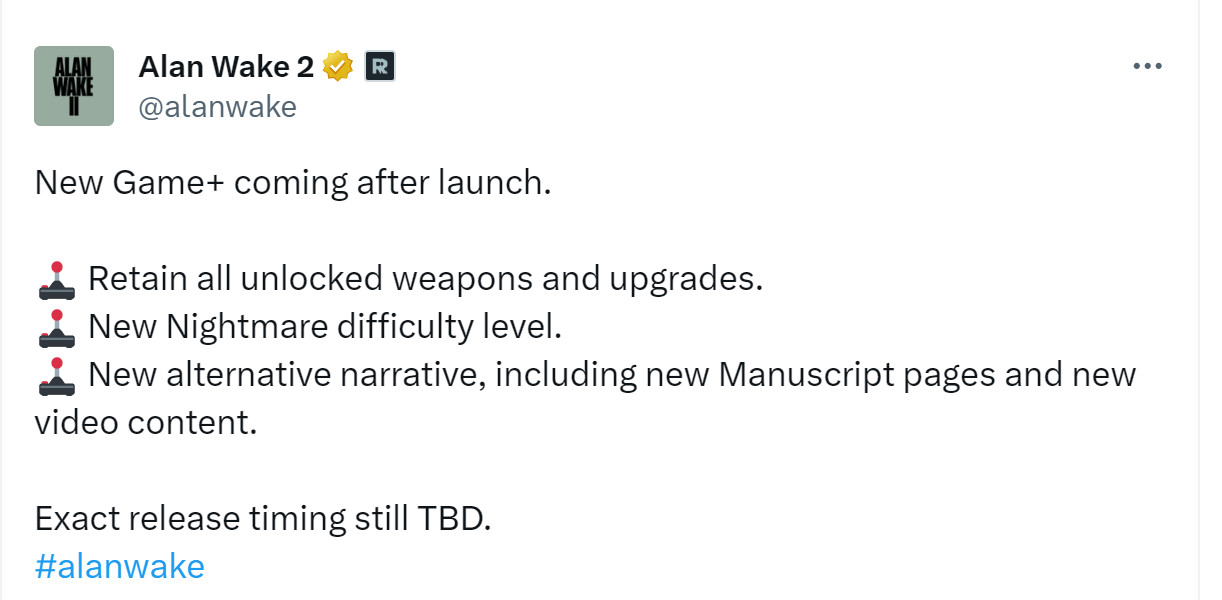 《心灵杀手2》将在发售后追加二周目模式
