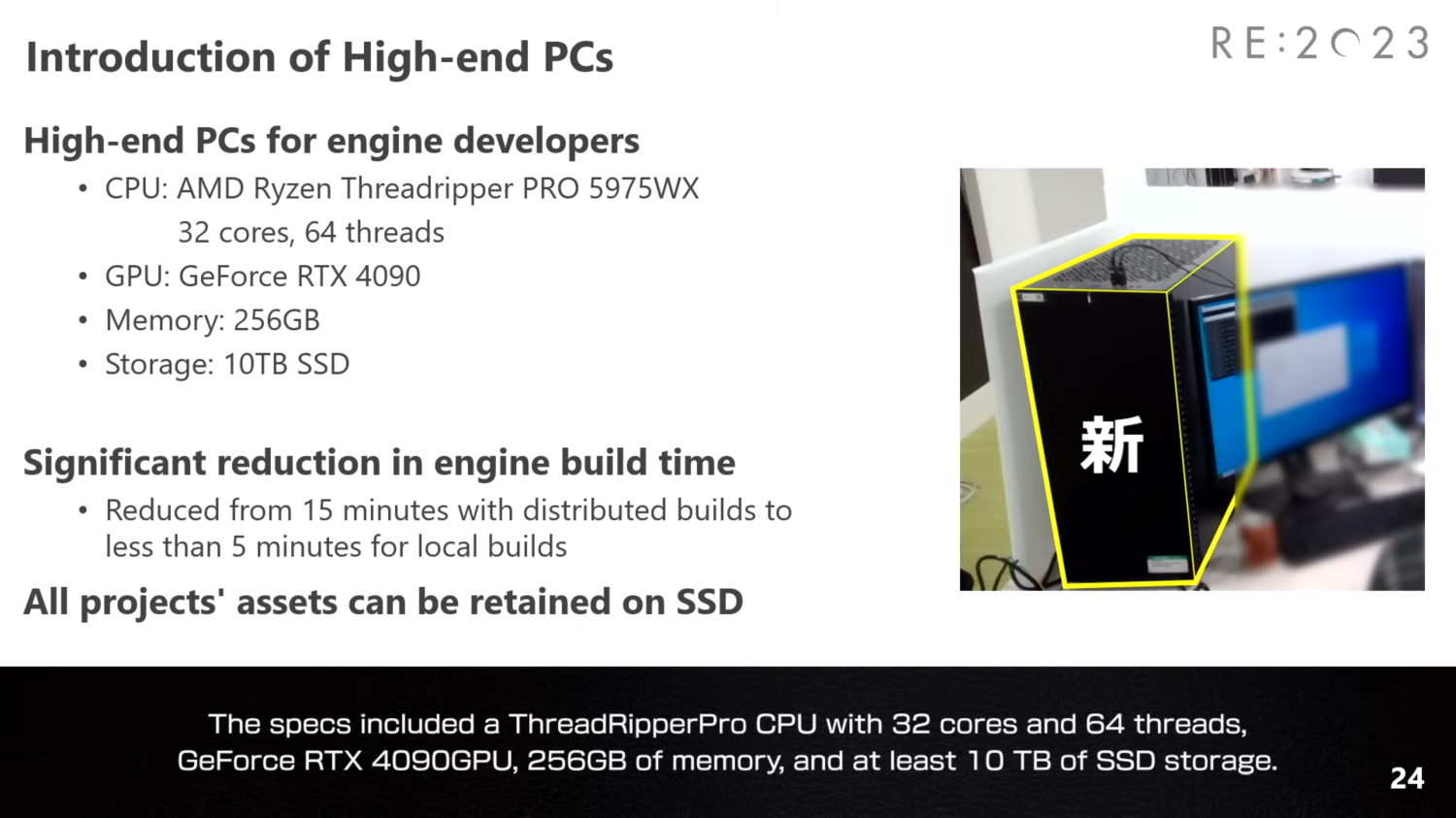RE引擎开支者设置令人昨舌：32核CPU+256GB内存+10TB SSD+RTX 4090