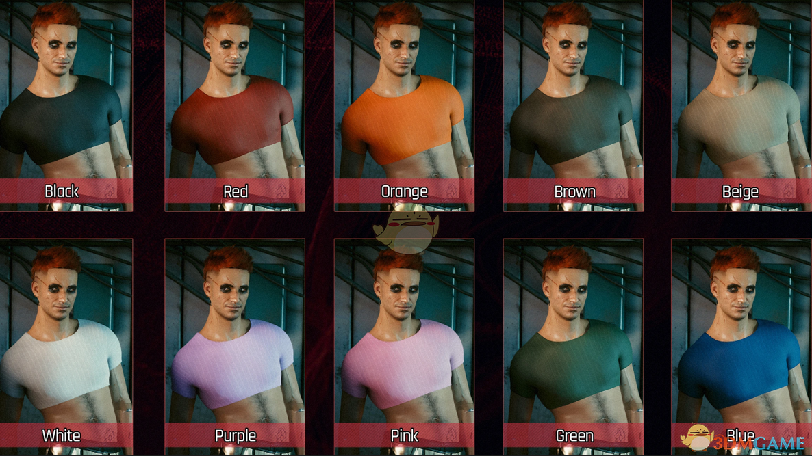 《赛博朋克2077》女式红色 Crop Top MOD