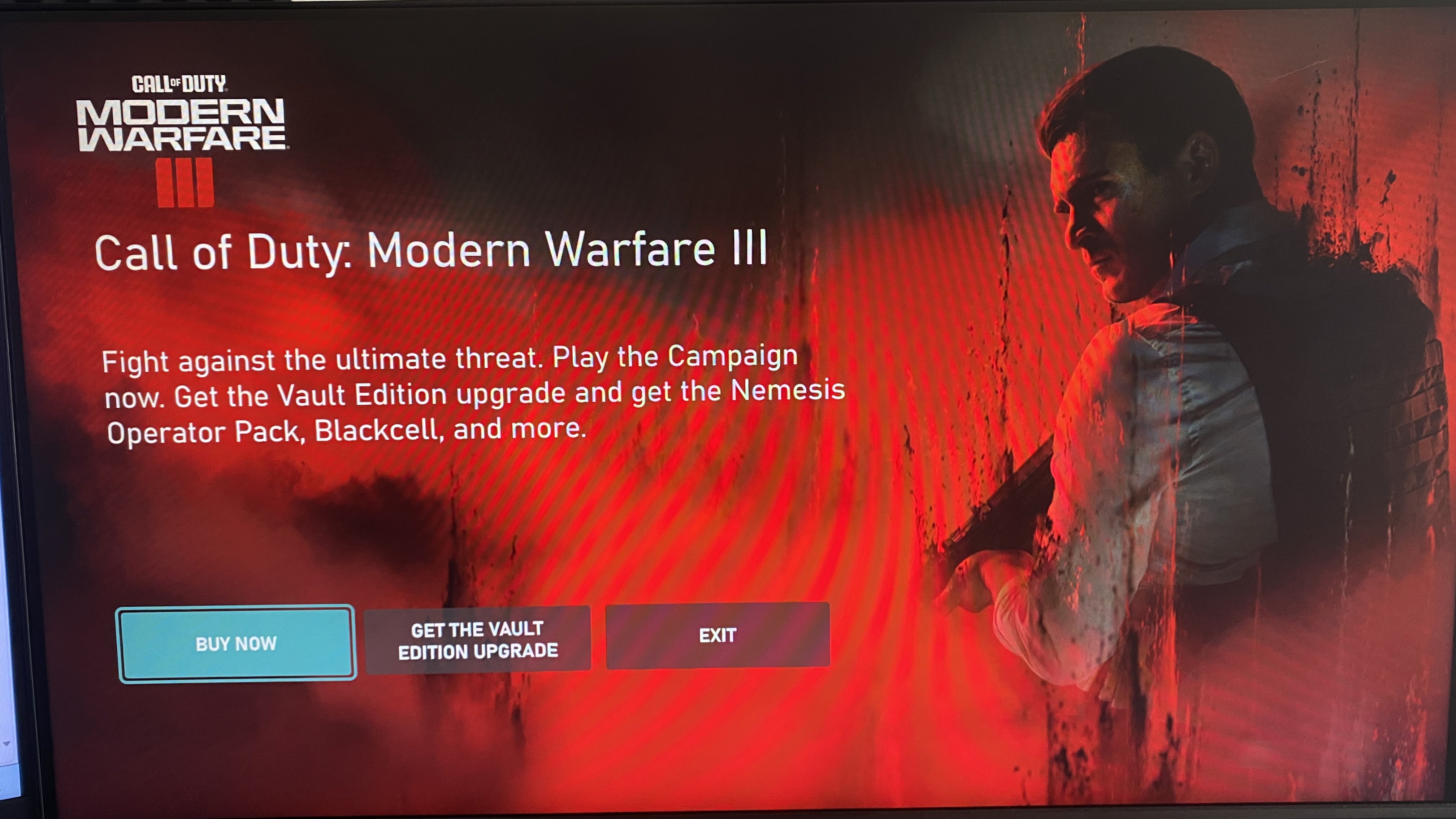 Xbox主机正正在推收《当代战争3》的齐屏弹出告乌