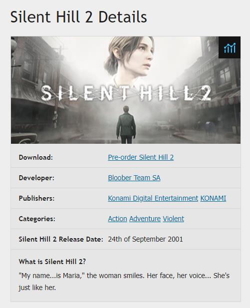 风闻：《清静岭2：重制版》将于2024年3月21日发售