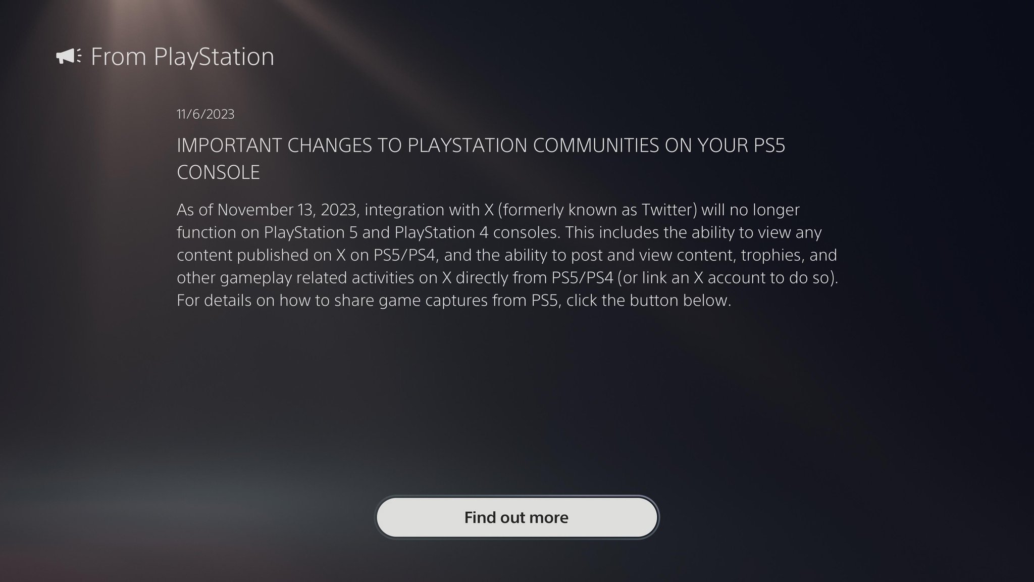 PS5战PS4公布出有再支持推特 11月13日起死效