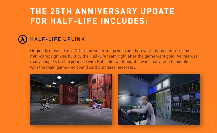 《半条命》发售25周年更新上线 初代游戏免费领