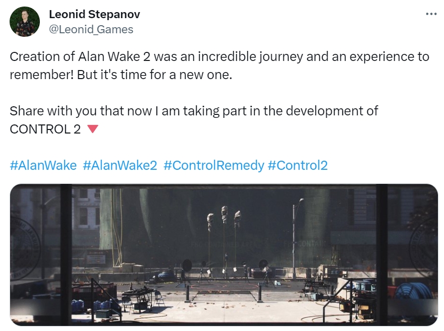 《心灵杀手2》游戏设计师：我正在开发《控制2》
