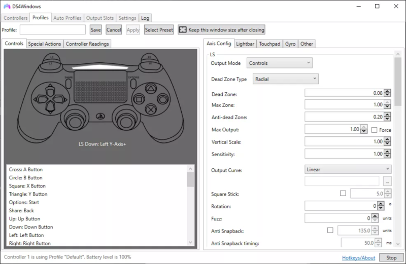 DS4Windows 3.2.20