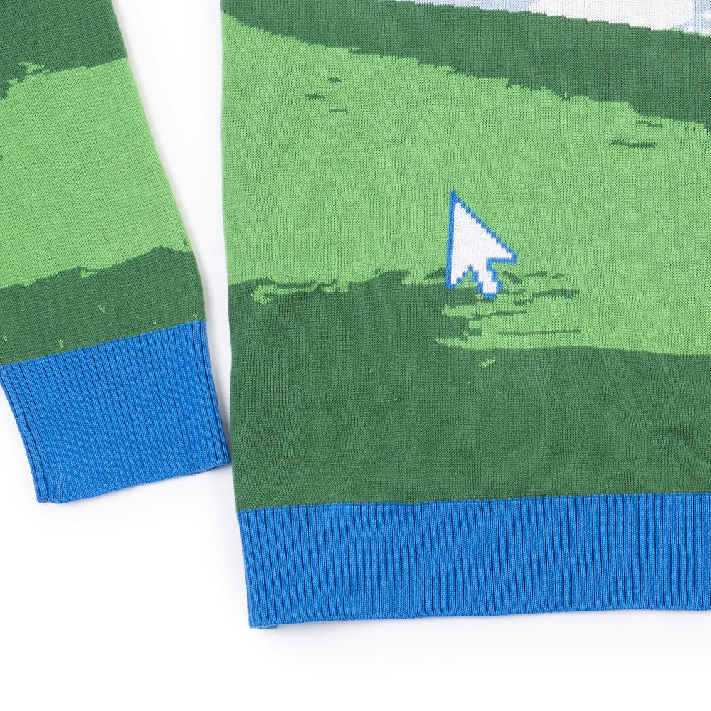 微软推新款丑毛衣 主题是WinXP蓝天白云壁纸