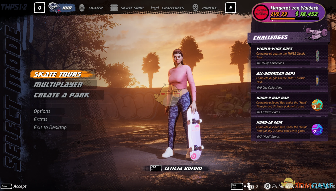 《托尼霍克职业滑板1+2:重制版》滑板女孩露西亚MOD