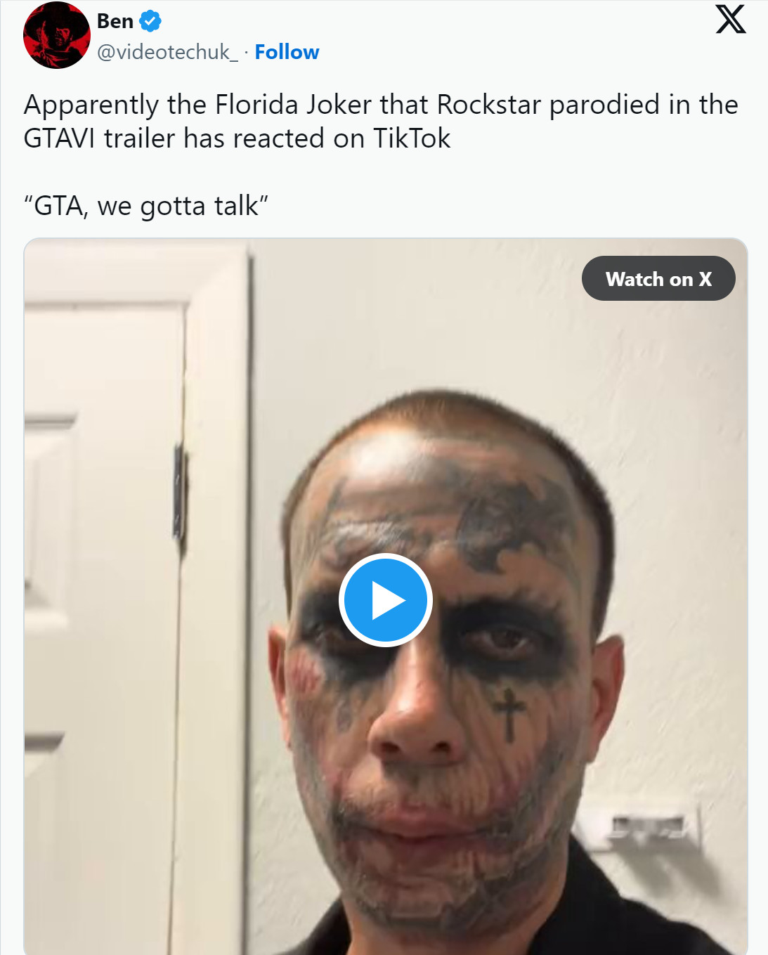 佛州小丑回应自己出现在《GTA6》：R星，我们得谈谈了