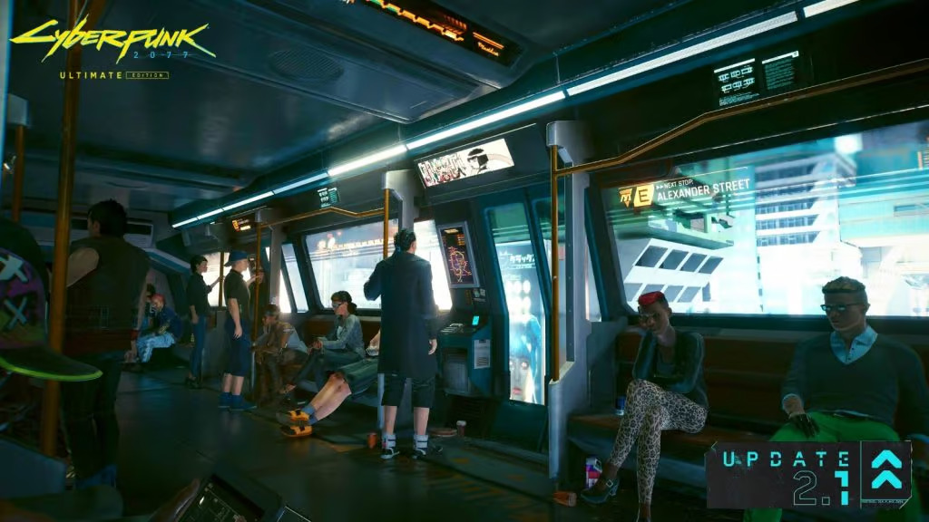 玩家在《赛博朋克2077》地铁中发现基努·里维斯坐长椅表情包彩蛋