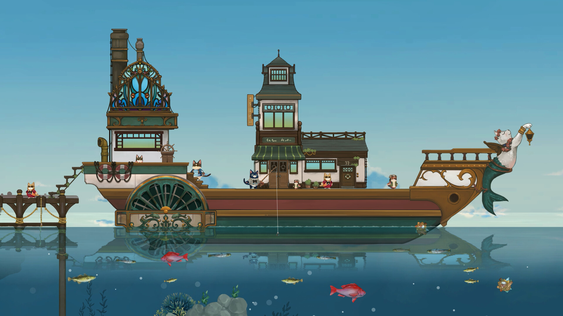 钓鱼冒险游戏《猫爪船长》现已在Steam发布抢先体验版