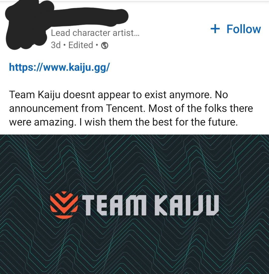 官网现“404” 传腾讯已经封锁3A多人游戏使命室Team Kaiju