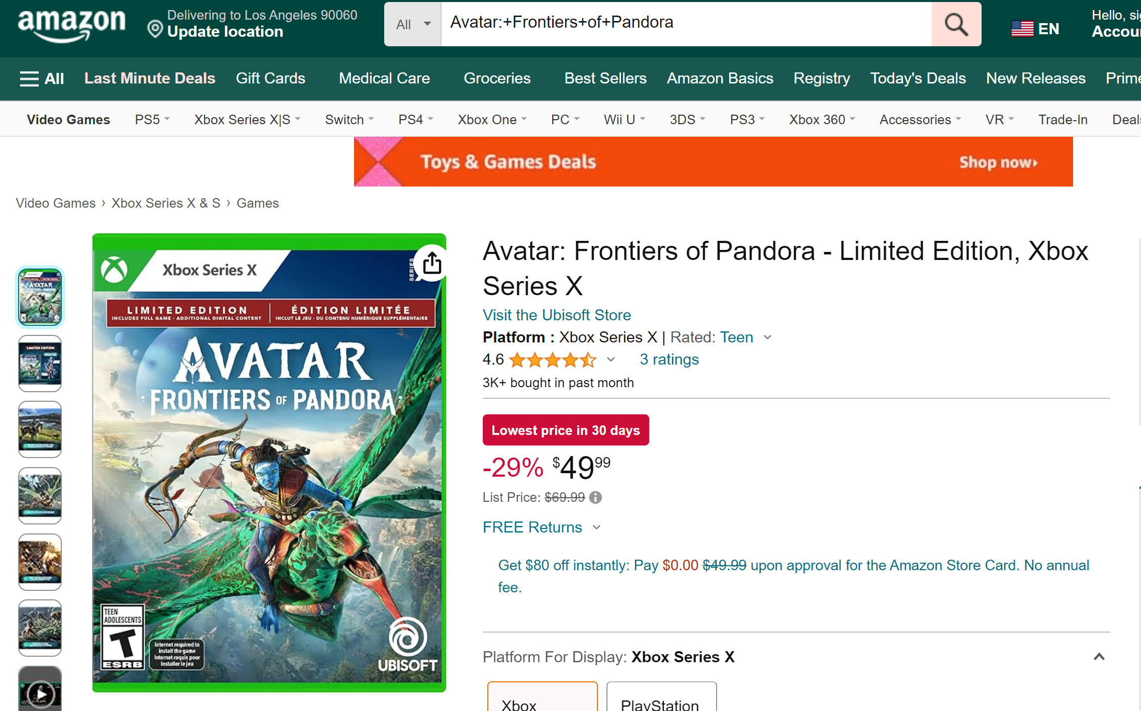 《阿凡达：潘多拉边境》已经在大降价了 发售不到两周