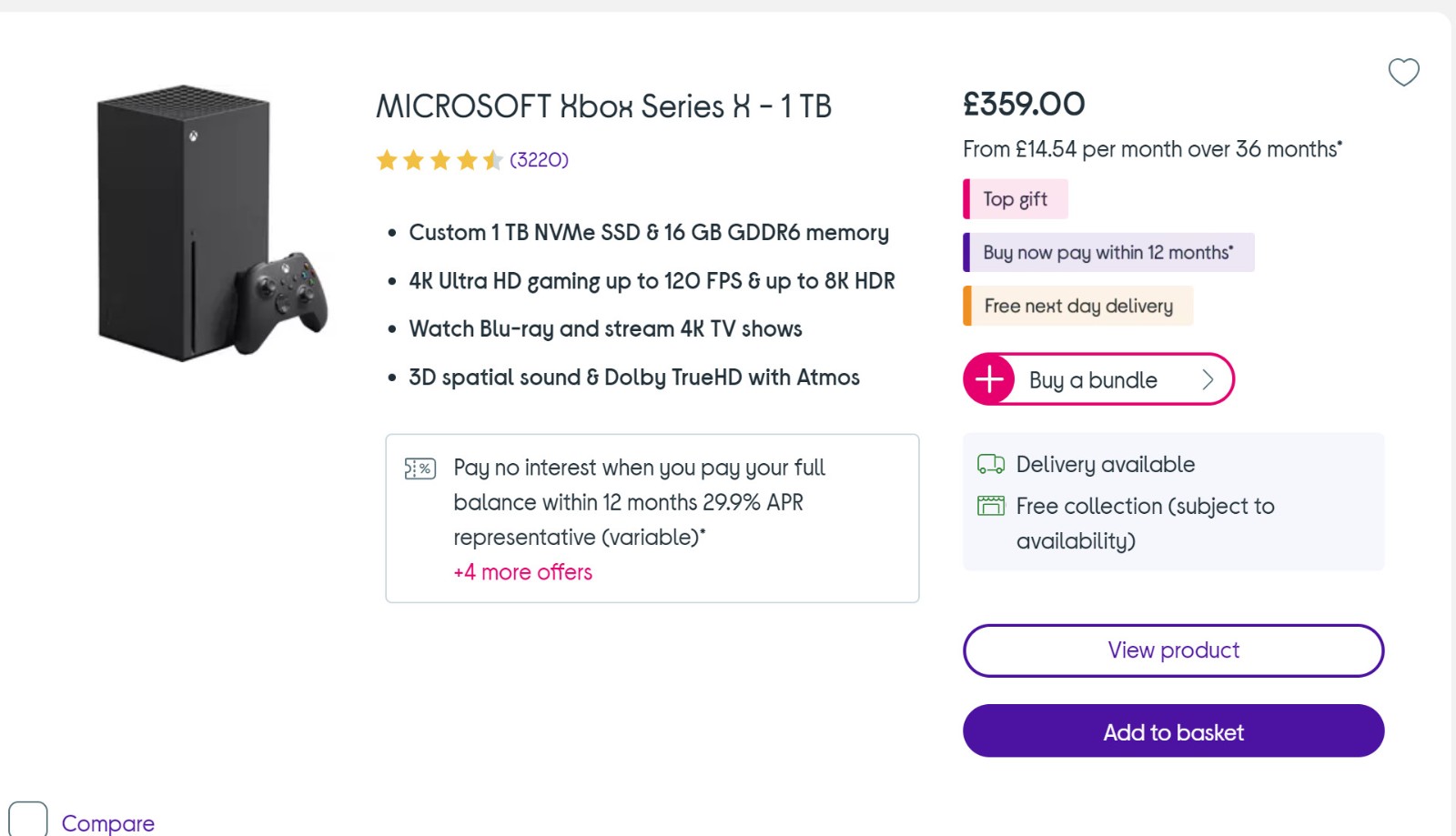 Xbox Series X售价在英国创下历史新低：335英镑