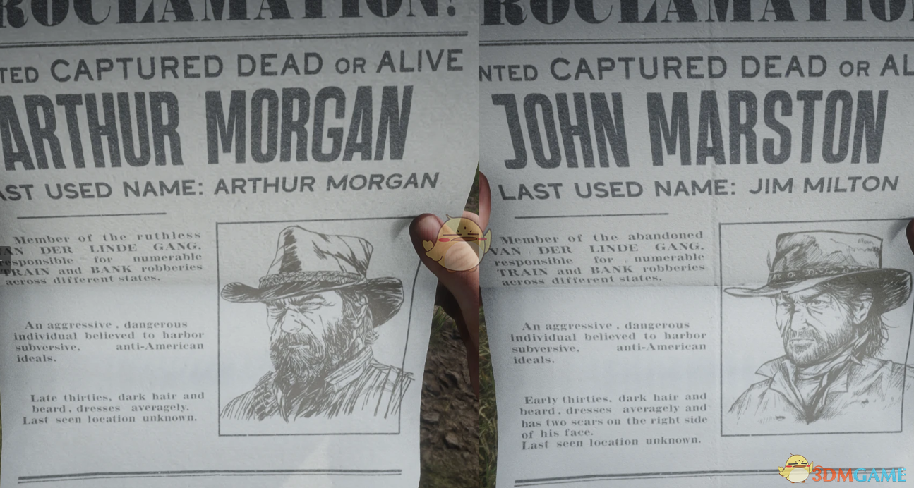 《荒野大镖客2》添加亚瑟和约翰的赏金海报MOD