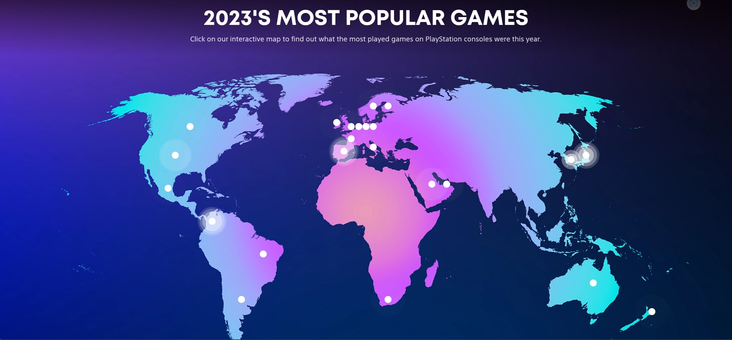 PlayStation公开23个国家2023年最受悲迎游戏