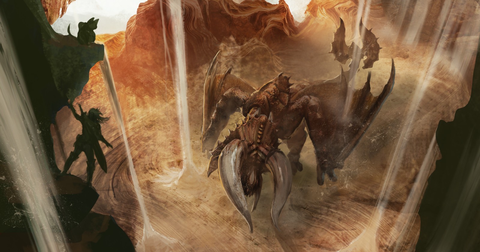 《怪物猎人：荒野》全新概念图 在危险荒原探索杀怪