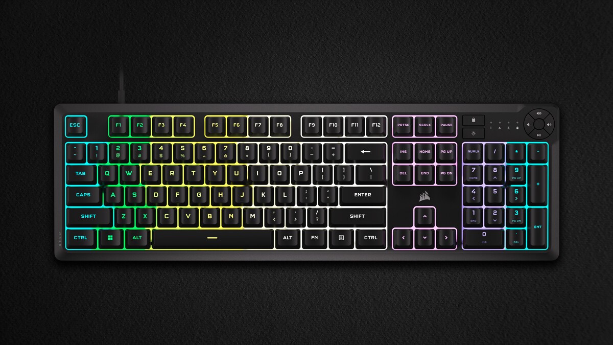 美商海盗船推出K55 Core RGB游戏键盘 超薄静音、售价329元