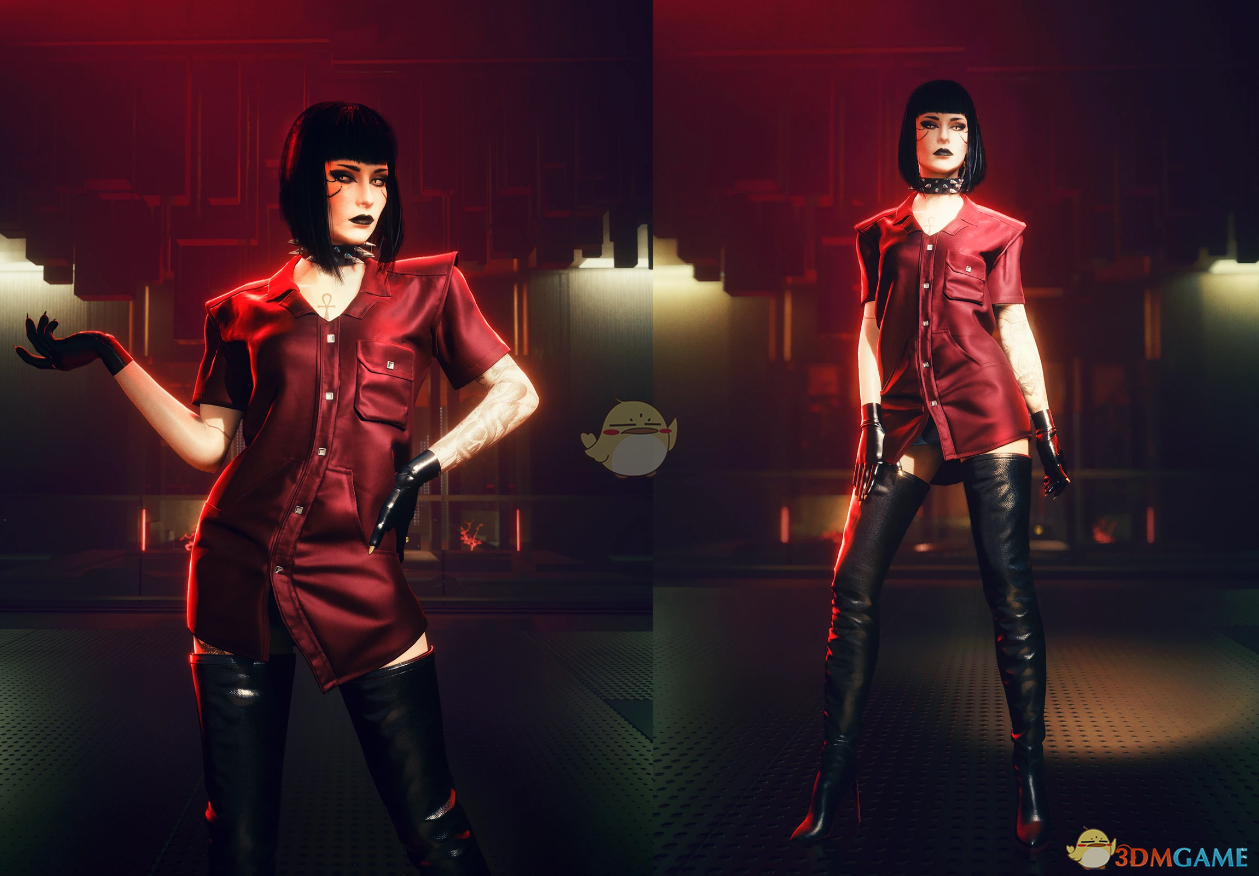 《赛博朋克2077》红色工装衬衫EBBP MOD