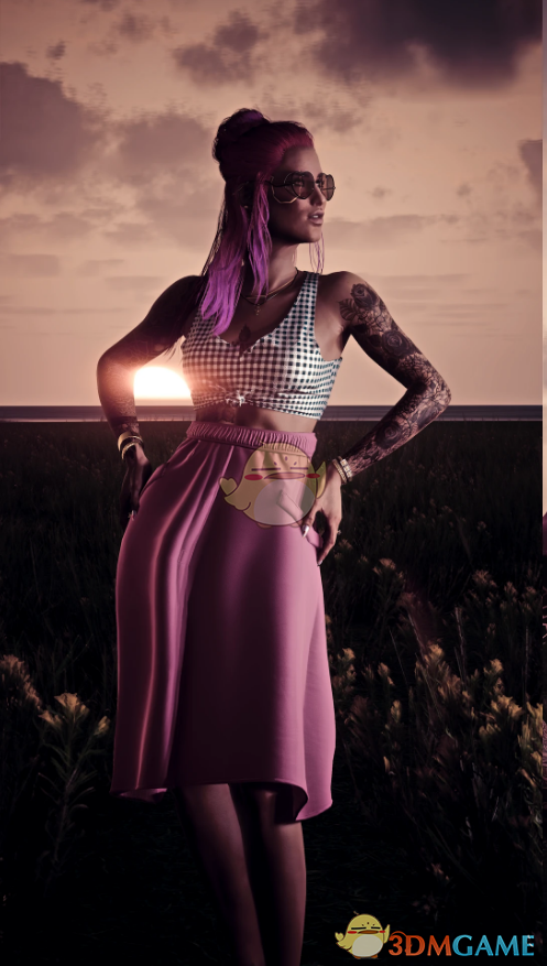 《赛博朋克2077》粉色工装单裙EBBP MOD