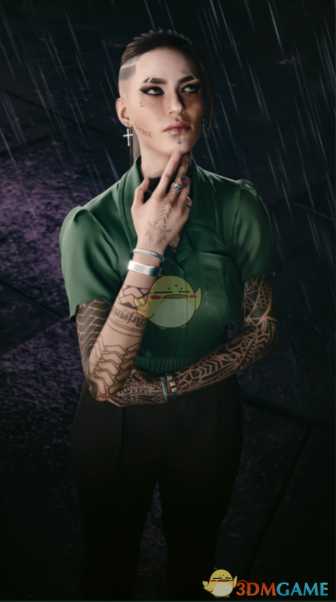 《赛博朋克2077》绿色工装单裙EBBP MOD