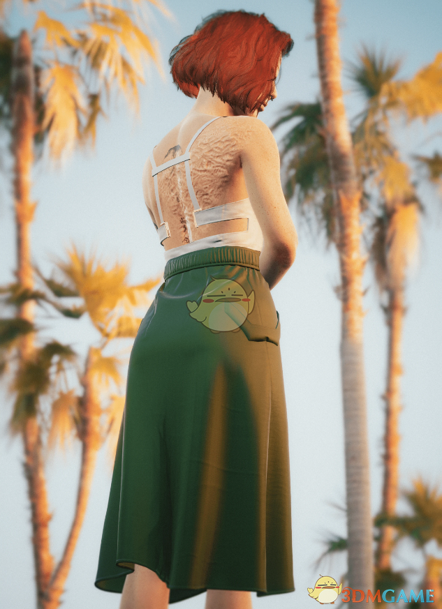《赛博朋克2077》薄荷绿色工装单裙EBBP MOD