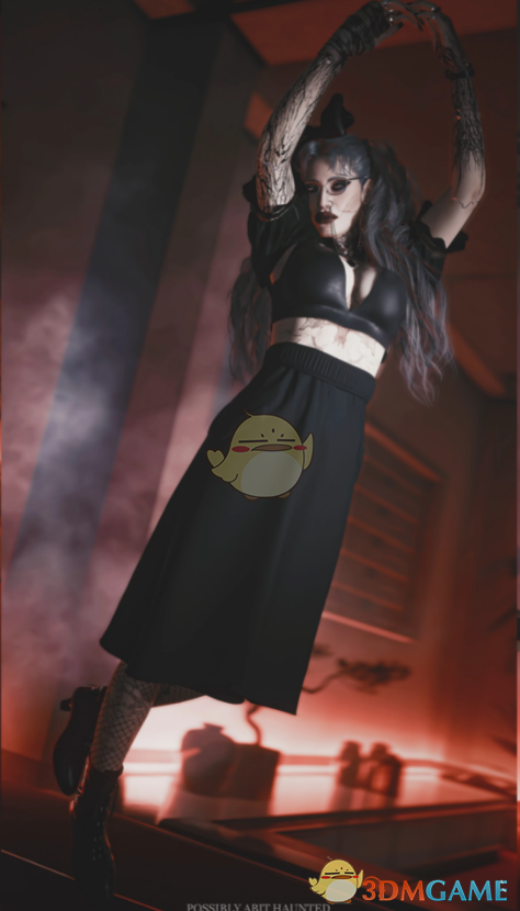 《赛博朋克2077》黑色工装单裙EBBP MOD