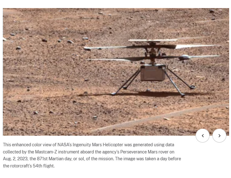 机敏号火星直升机“摔断同党” NASA宣告使命停止