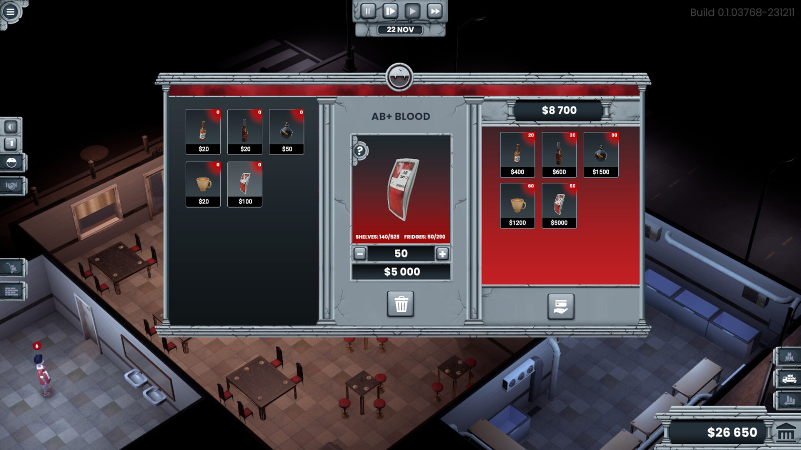 模拟经营游戏《Blood Bar Tycoon》Steam页面上线 明年发售