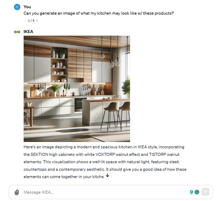宜家进驻OpenAI GPT商店 用AI为客户提供家装建议