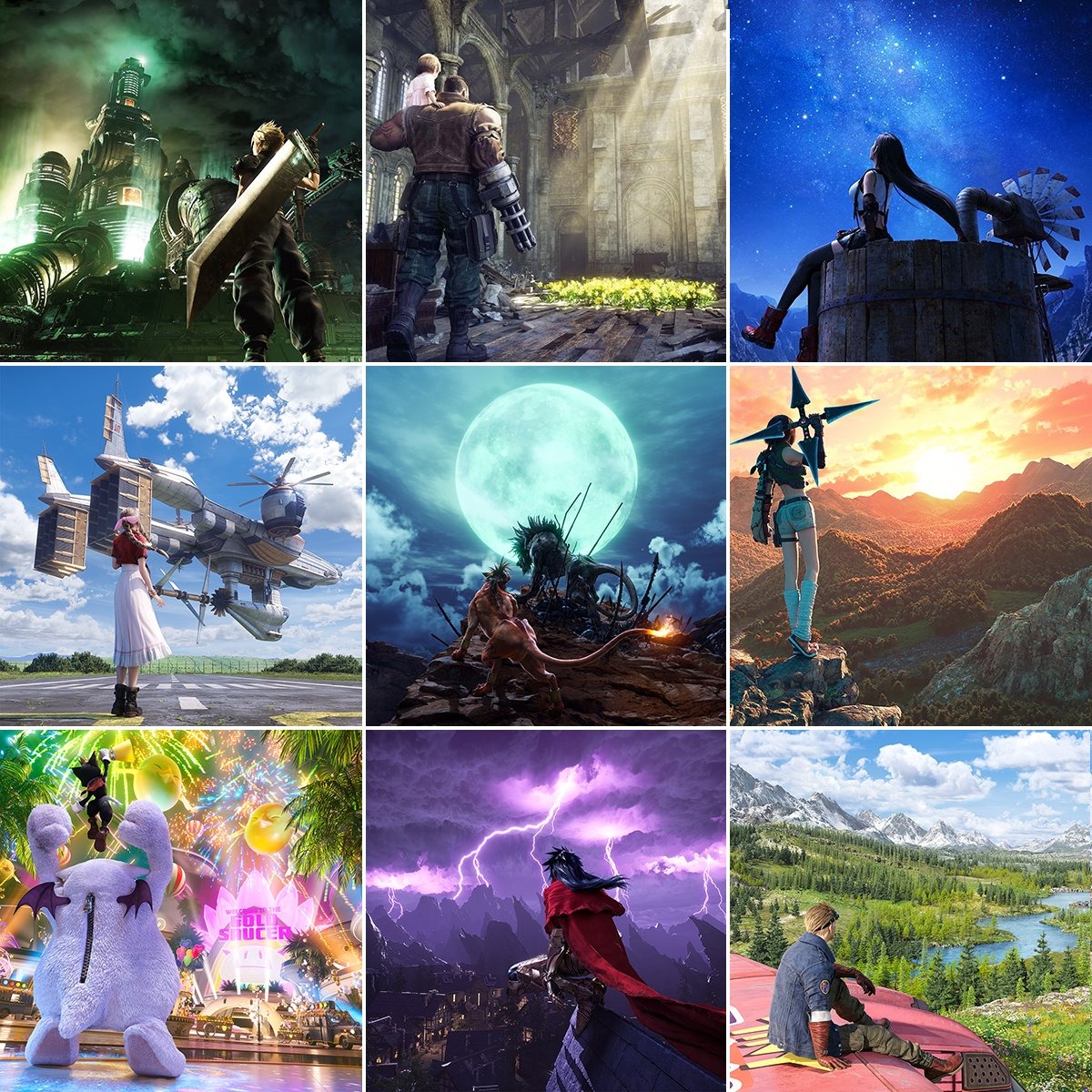 《最终幻想7：重生》角色关键艺术图 风格多样很华丽