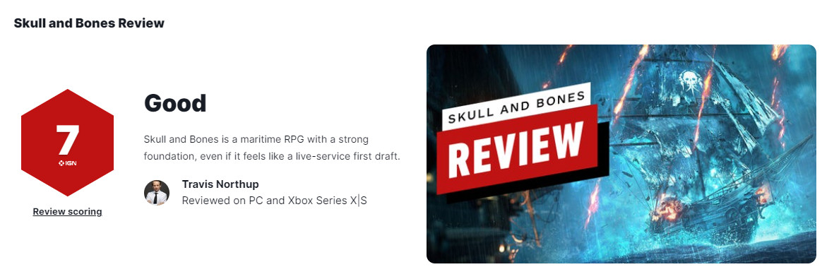 《碧海黑帆》IGN 7分 像是粗略初稿但基础扎实