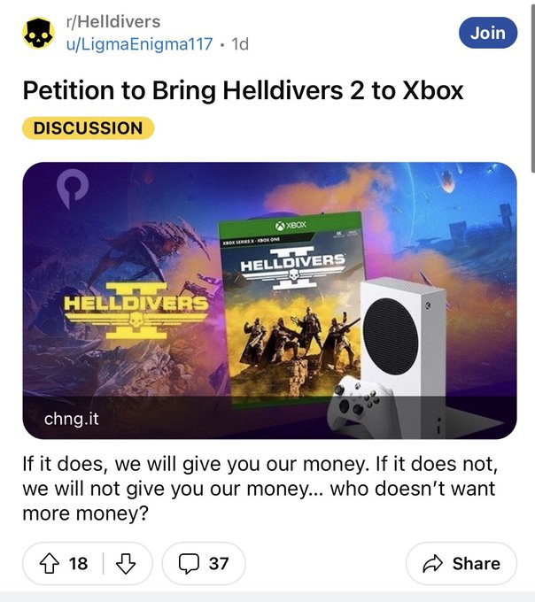 粉丝示威 愿望《绝地潜兵2》上岸Xbox平台