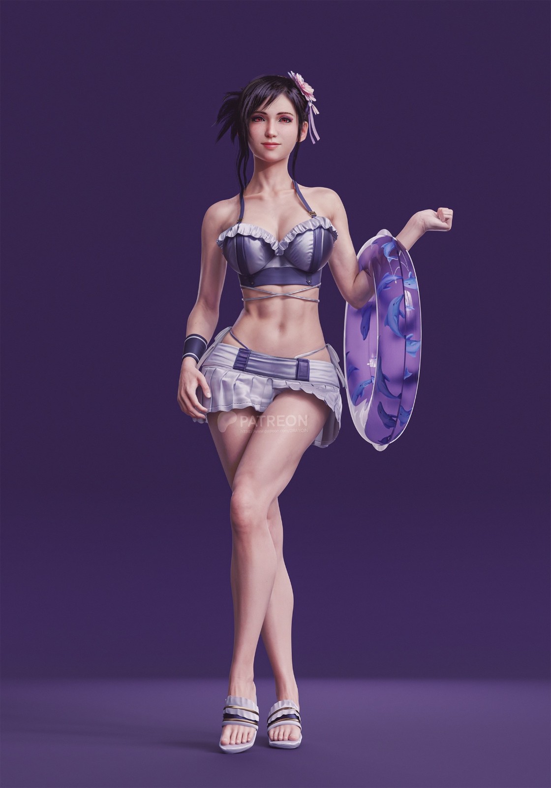 玩家制《最终幻想7：重生》蒂法泳装模型 性感火辣吸睛