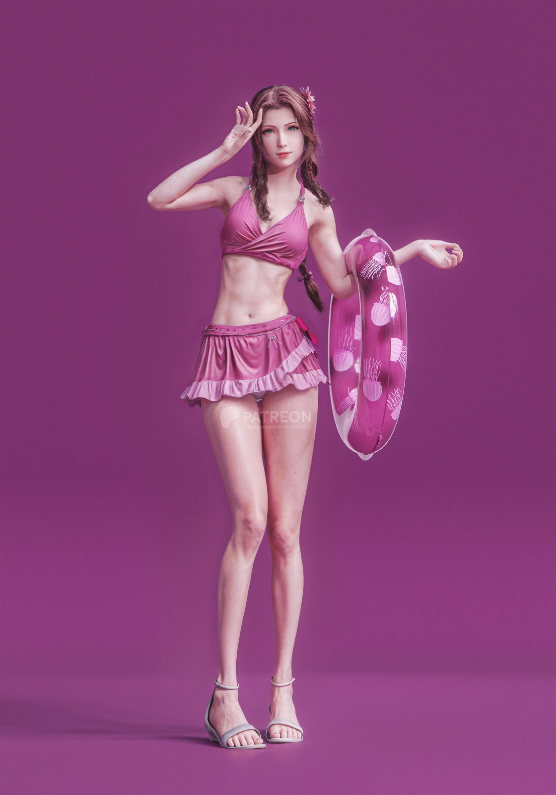 玩家制《最终幻想7：重生》爱丽丝泳装模型 喜欢吗？