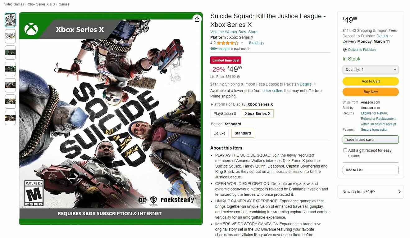 《自杀小队：熄灭正义同盟》出售一个月便挨开 PC版出人玩了