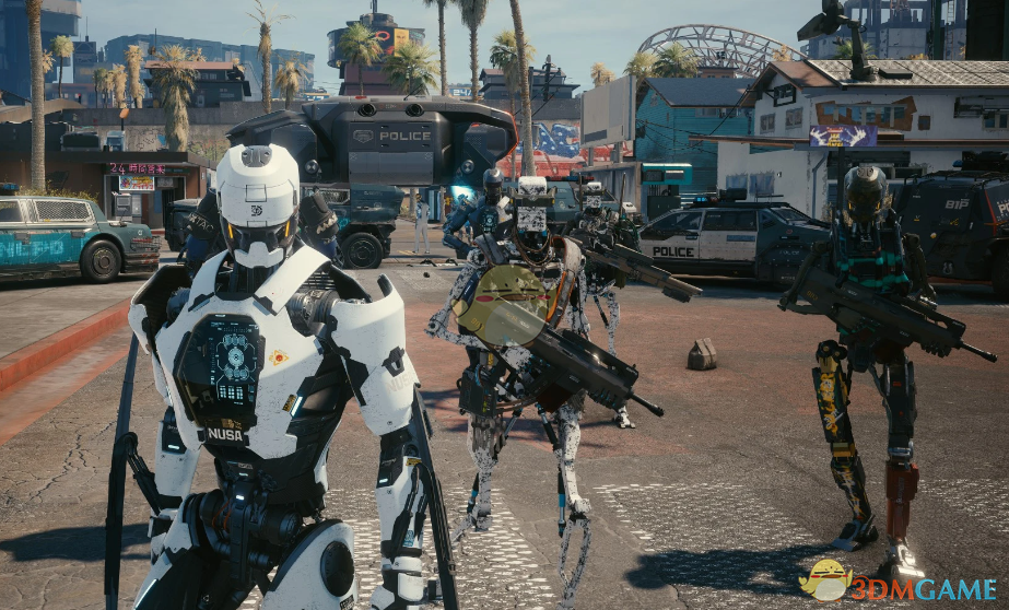 《赛博朋克2077》机械战警机器人取代大多数警察MOD