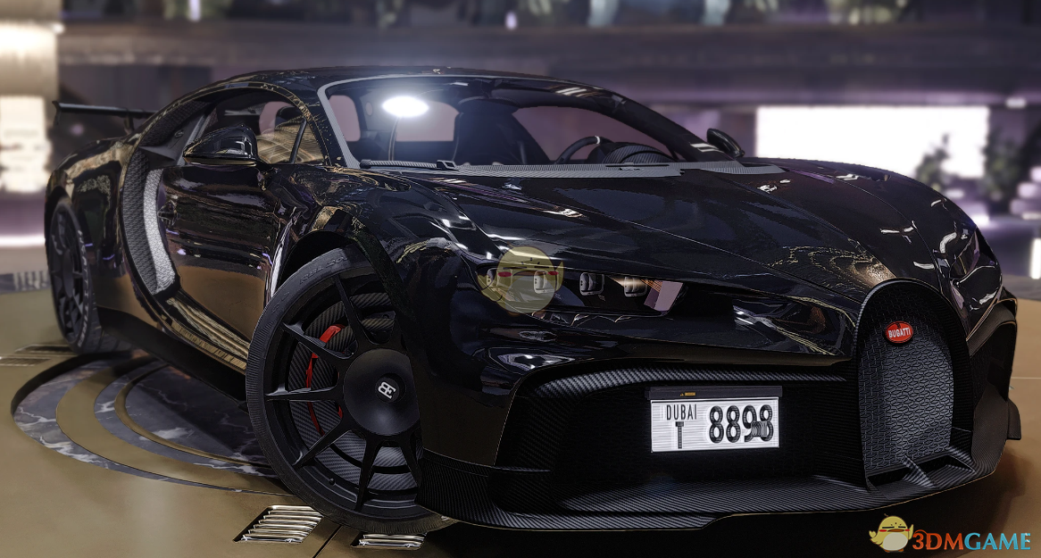 《赛博朋克2077》独立车辆-布加迪 Chiron Pur Sport MOD（漆黑）