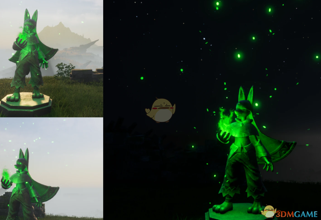 《幻兽帕鲁》发光的力量神像MOD（绿色光效）