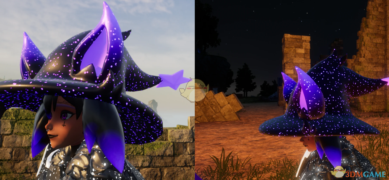《幻兽帕鲁》星光璀璨的暗巫猫帽MOD（紫薇星）