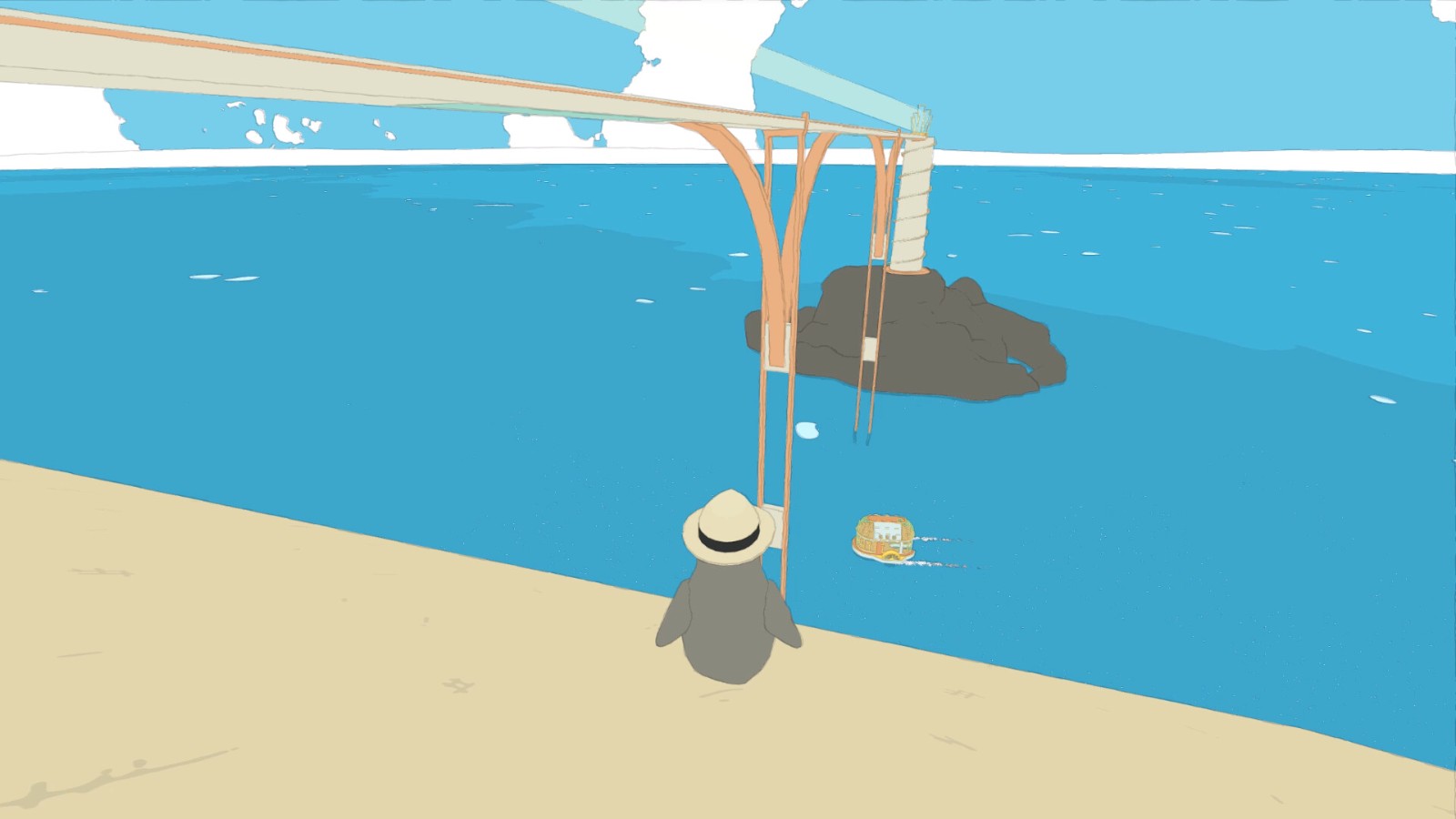 《Whelm》游戏公开 企鹅主角物理沙盒生存建设