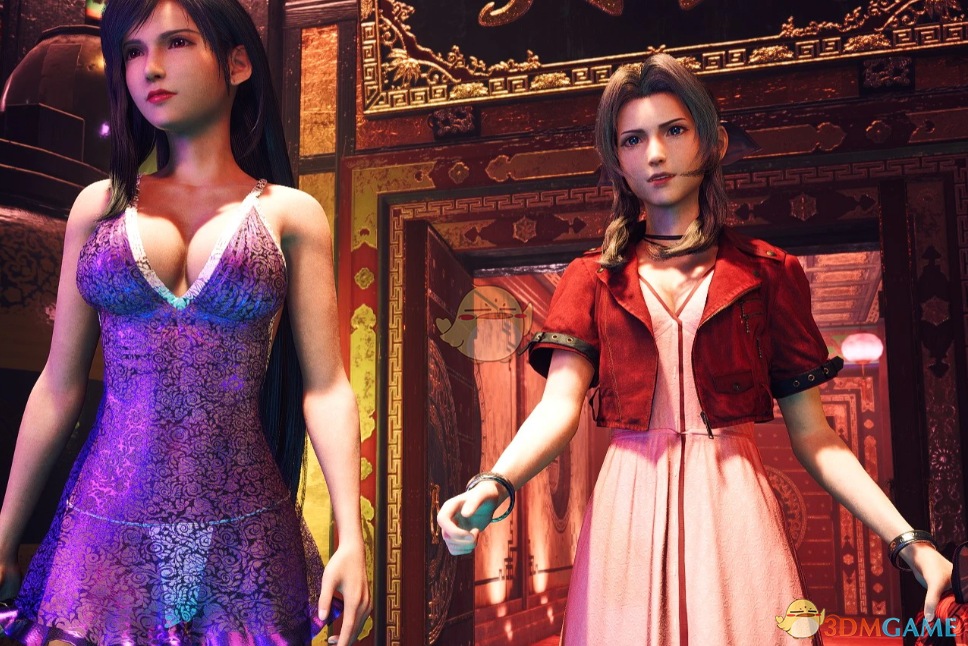 《最终幻想7：重制版》蒂法性感紫色轻纱连衣裙MOD