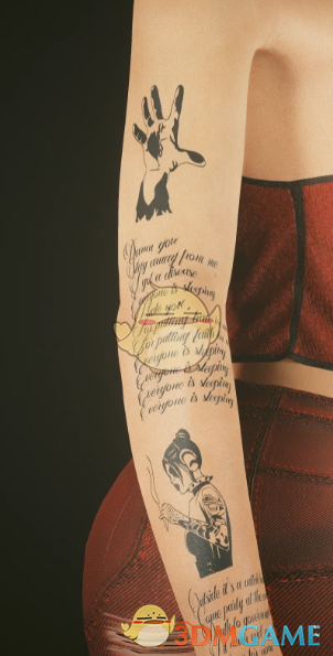 《赛博朋克2077》墨水女巫纹身MOD