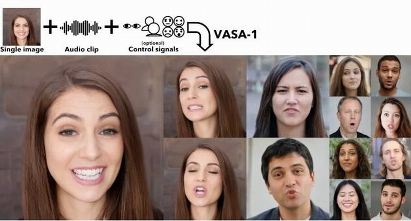 微軟推出新型AI工具VASA-1：可將照片轉化為視頻