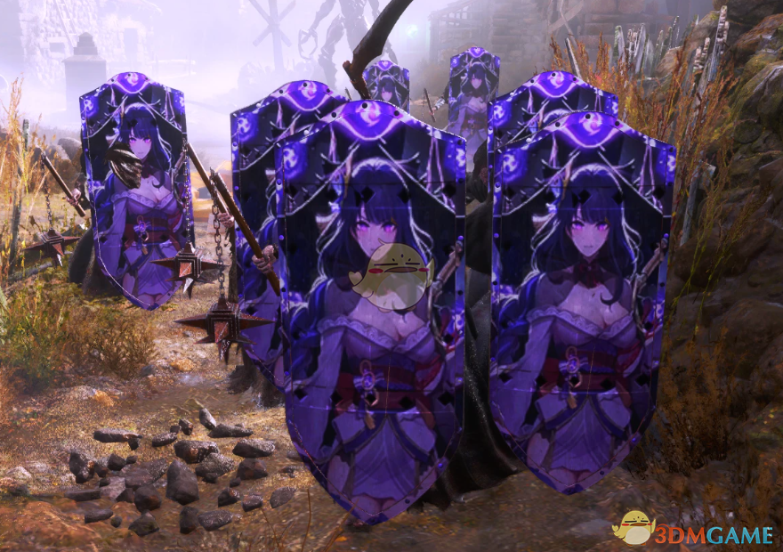 《生化危机4：重制版》盾兵的原神雷电将军盾牌MOD