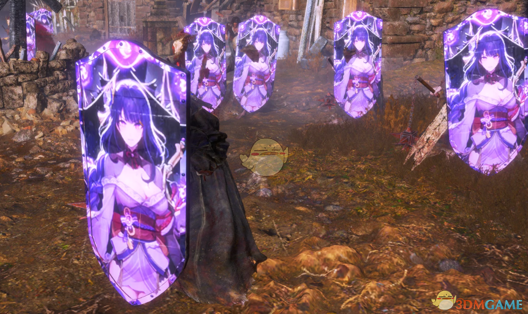 《生化危机4：重制版》盾兵的原神雷电将军盾牌MOD