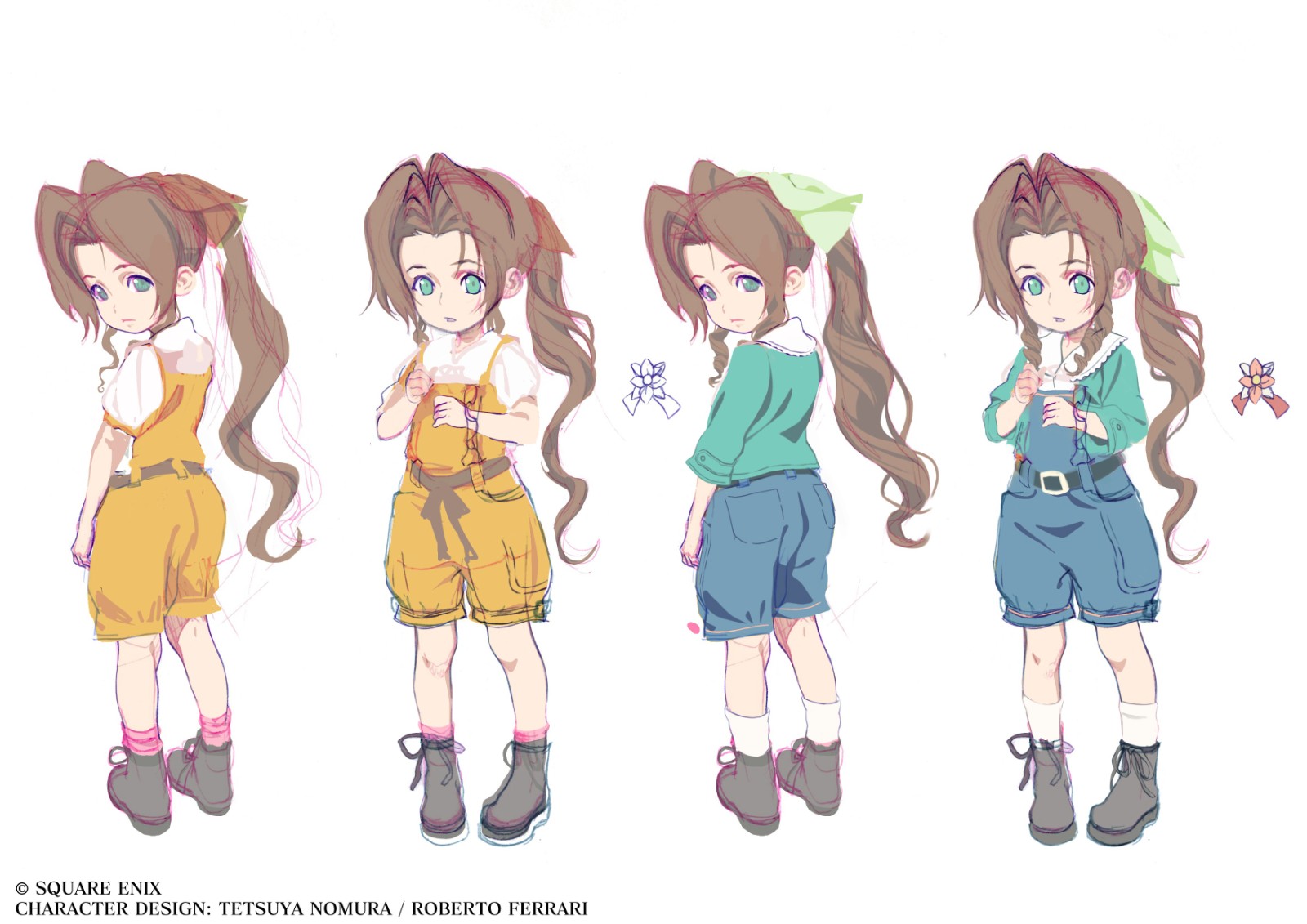 《最終幻想7：重制版》幼年愛麗絲早期設定圖 很可愛！幻想
