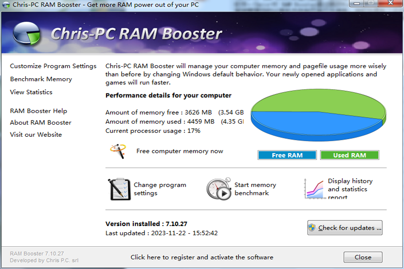 Chris-PC RAM Booster电脑版7.24.419