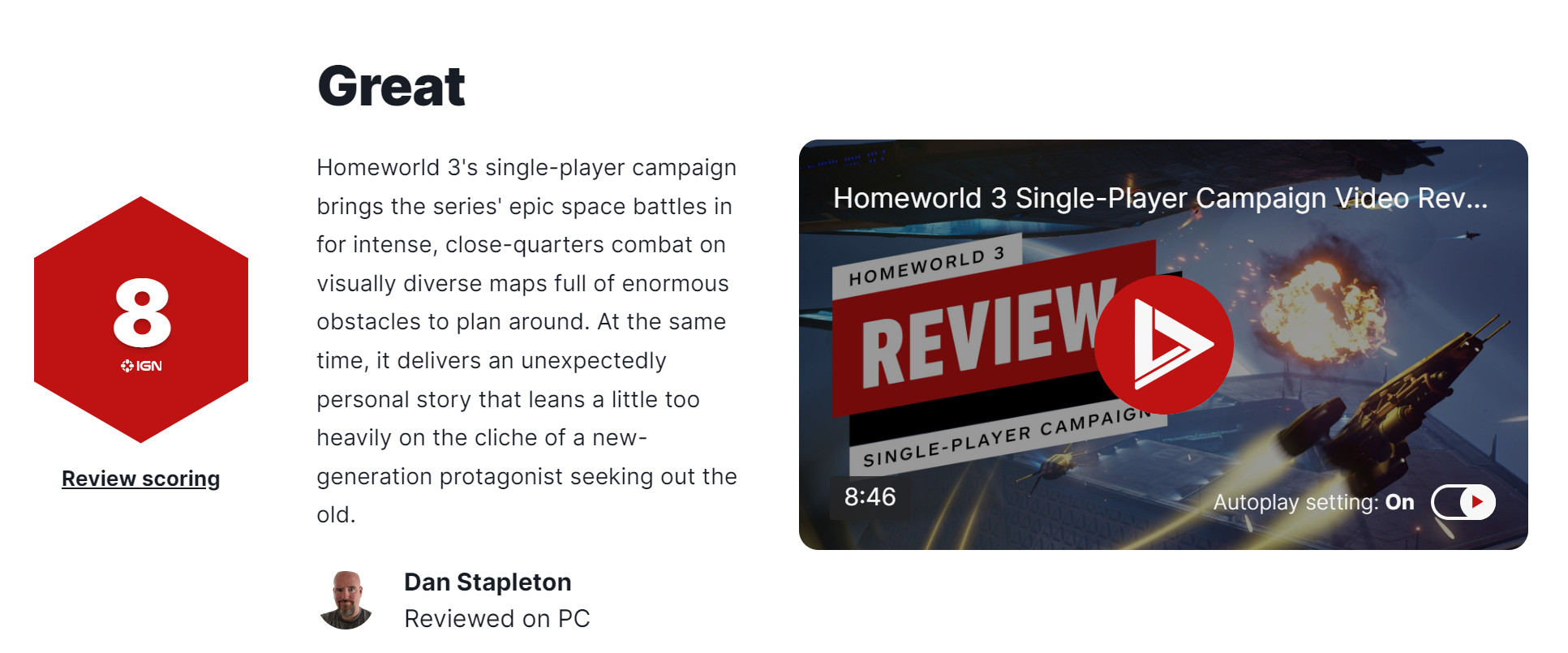 《家园3》IGN评测：单人战役和多人模式都8分