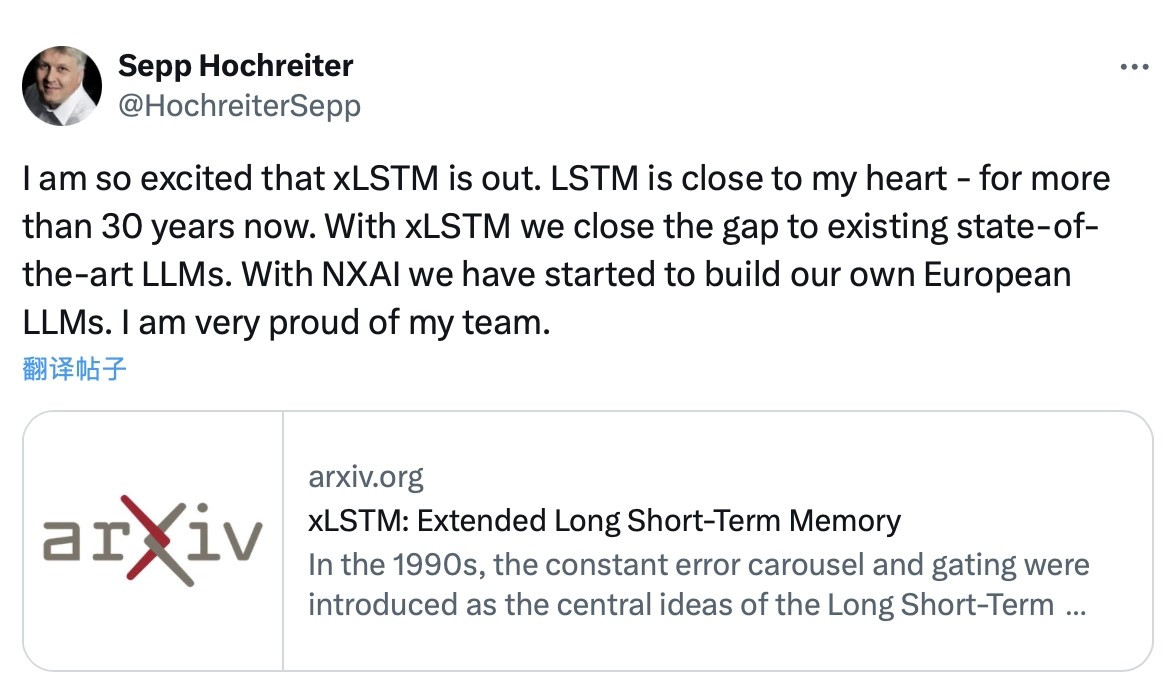 研究人员推出xLSTM神经网络AI架构 并行化处理Token